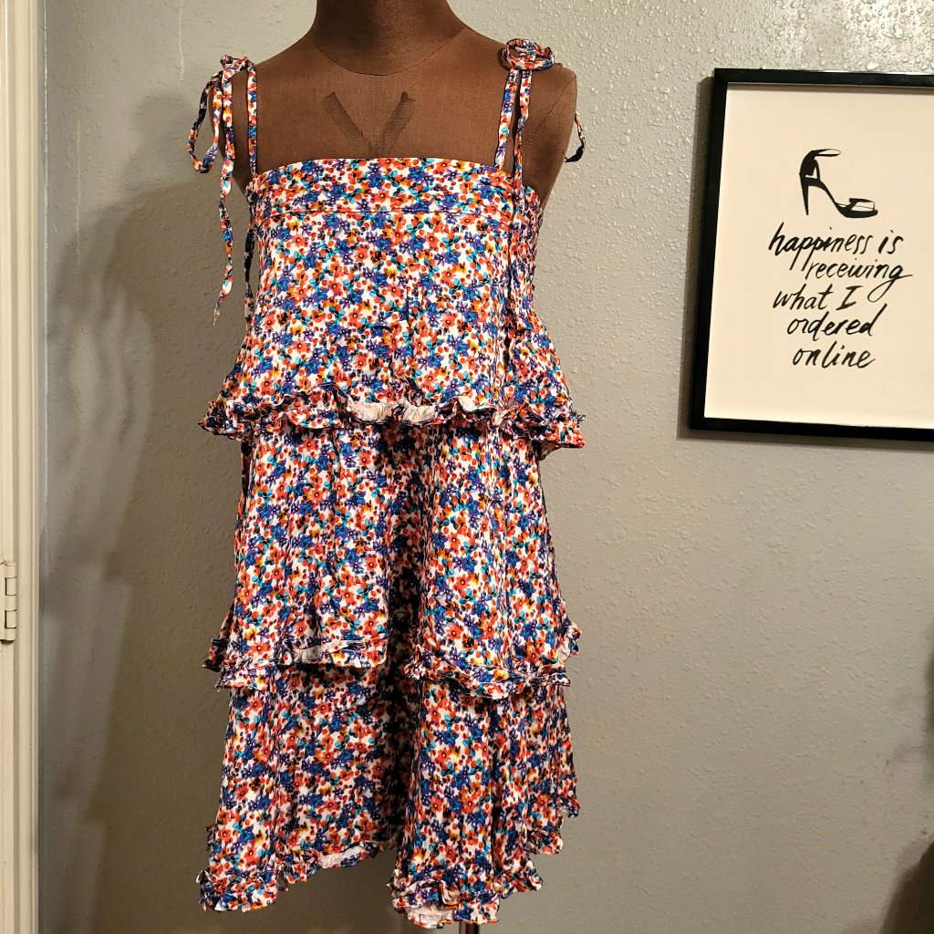 Selmacilek Tiered Floral Dress